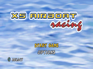 XS Airboat Racing title screen for Playstation